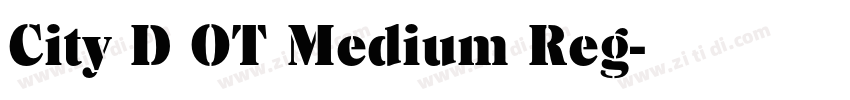 City D OT Medium Reg字体转换